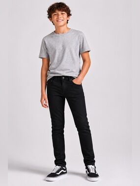 Levi’s Boys' 510 Skinny Fit Performance Jeans Black Denim Stretch Size 14R | NWT
